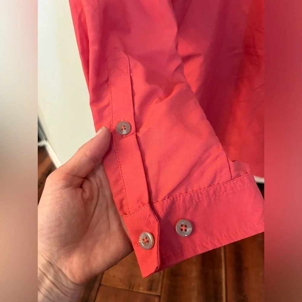 NWT Little Donkey Andy Vented UV Protectant Button Down Shirt- Size Large- Coral - Picture 4 of 16